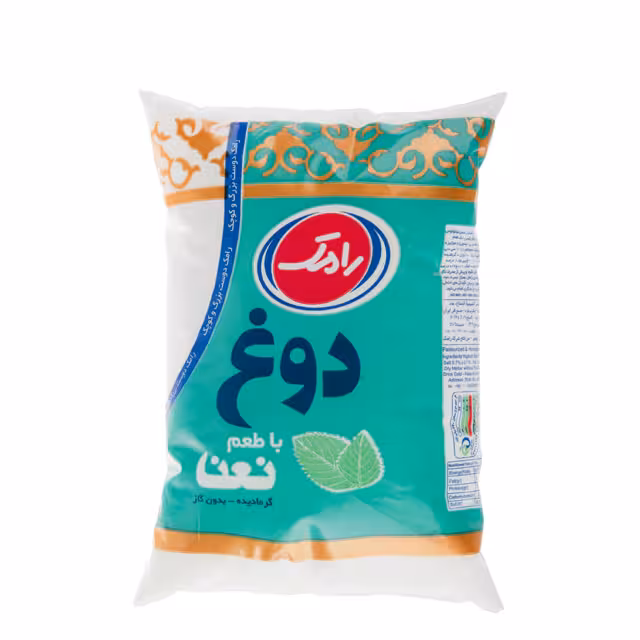 دوغ بدون گاز با طعم نعنا رامک 900 گرمی