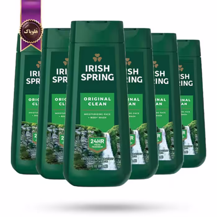 6 عدد شامپو بدن مردانه آیریش اسپرینگ Irish Spring مدل تمیزی واقعی Original Clean حجم 591 میلی لیتر  (اورجینال)