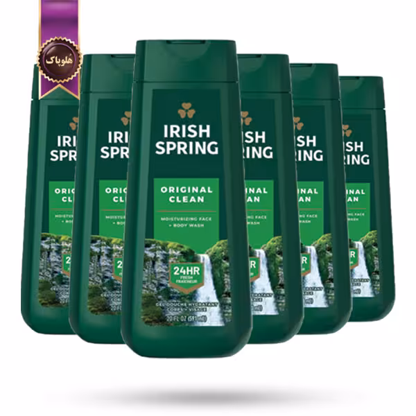 6 عدد شامپو بدن مردانه آیریش اسپرینگ Irish Spring مدل تمیزی واقعی Original Clean حجم 591 میلی لیتر  (اورجینال)