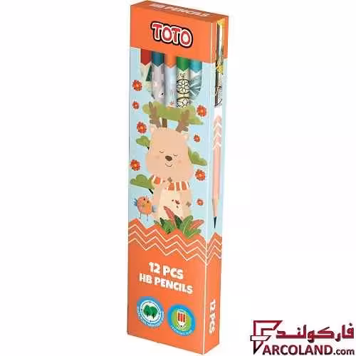 مداد مشکی طرح دار توتو مدل Toto 2060 بسته 12 عددی