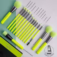 ست براش حرفه ای نئون سبز 15 عددی دوکالر NEON