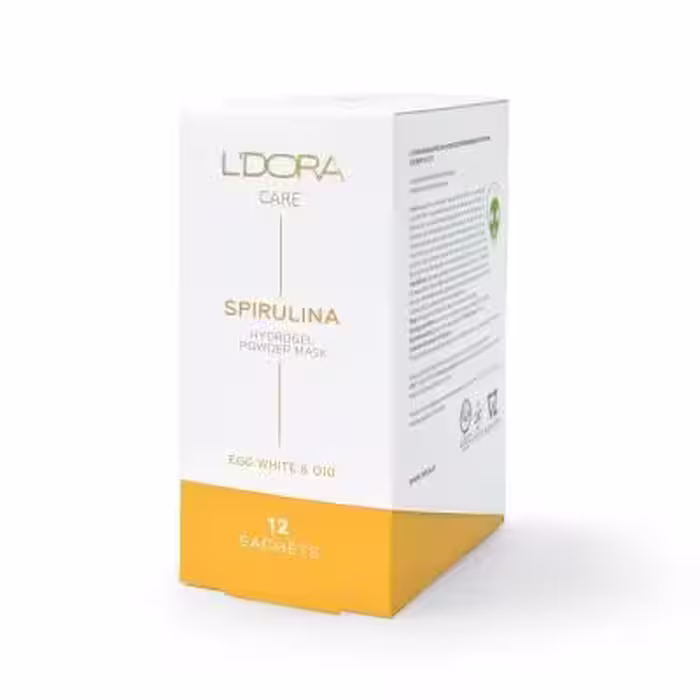 ماسک پودری اسپیرولینا هیدروژلی حاوی سفیده تخم مرغ و کیوتن لدورا هربال