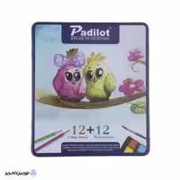 مداد رنگی و آبرنگ 12 12 جعبه فلزی پادیلوت