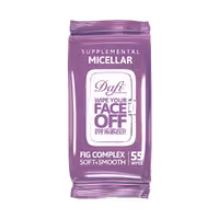 دستمال مرطوب پاک کننده آرایش درب دار دافی مدل میسلار بسته 55 عددی