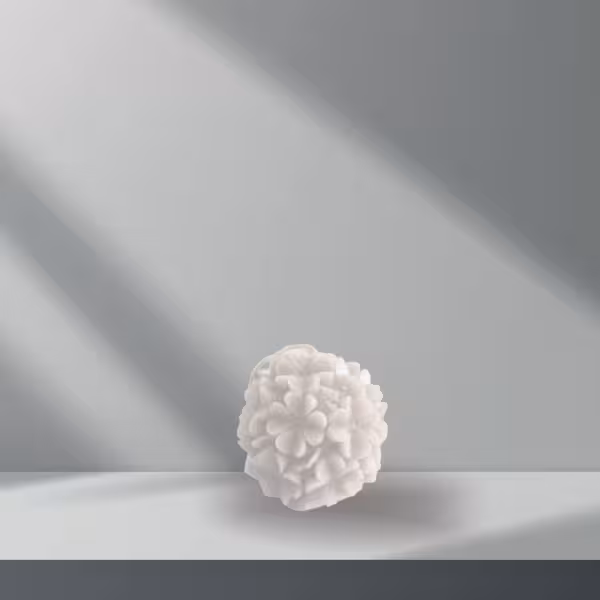 شمع دکوری شبدر سفید