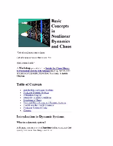 خرید و دانلود نسخه کامل کتاب Basic Concepts in Nonlinear Dynamics and Chaos