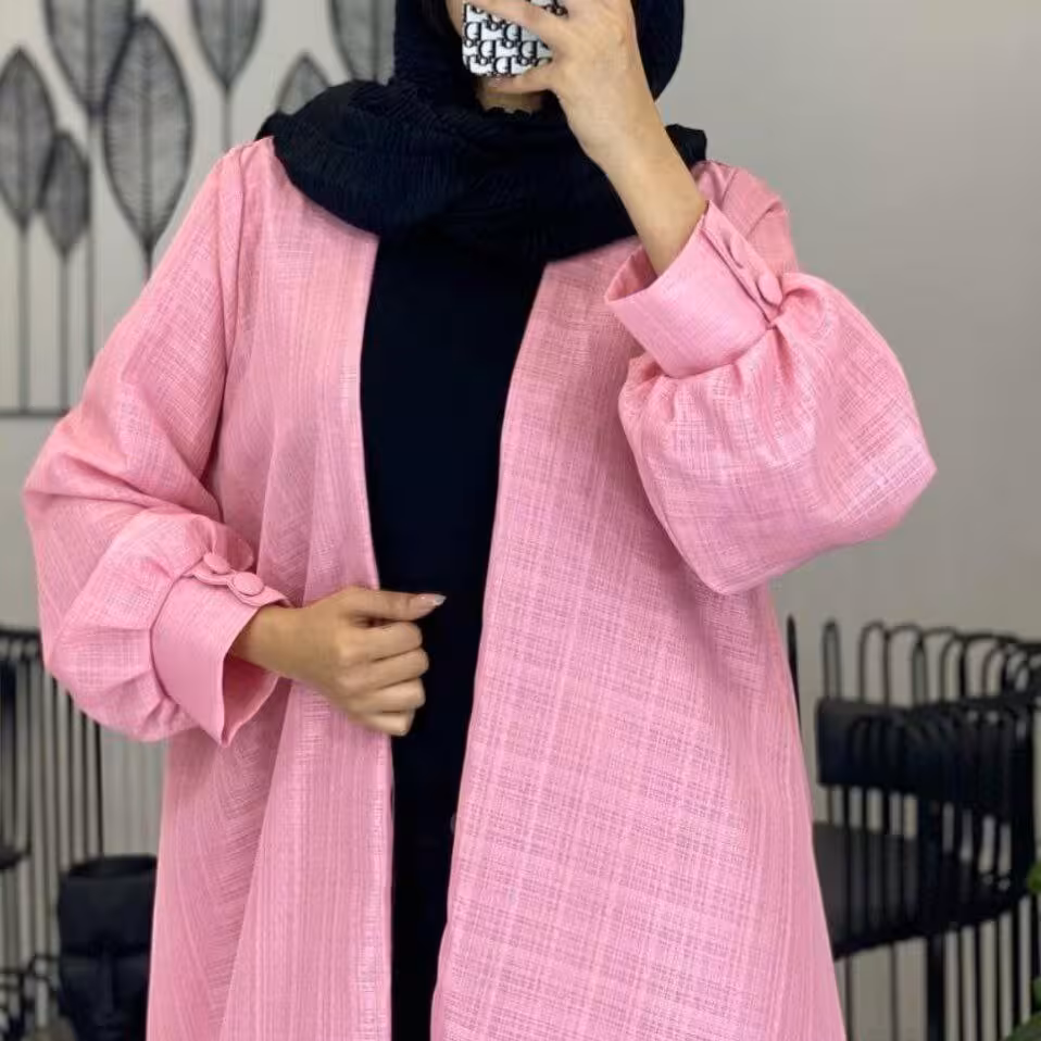 مانتو نیلوفر بلند جنس حریر نازلی مرغوب 