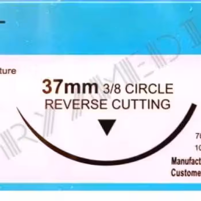 نخ و سوزن جراحی سیلک 1 کات سوزن 37 (غیر قابل جذب طبیعی) (بسته 36 عددی)