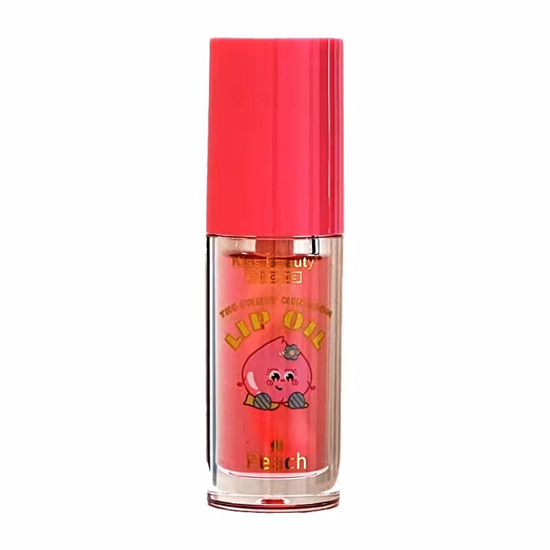 روغن لب حجم دهنده کیس بیوتی Super lip oil Kiss Beauty مدل Peach