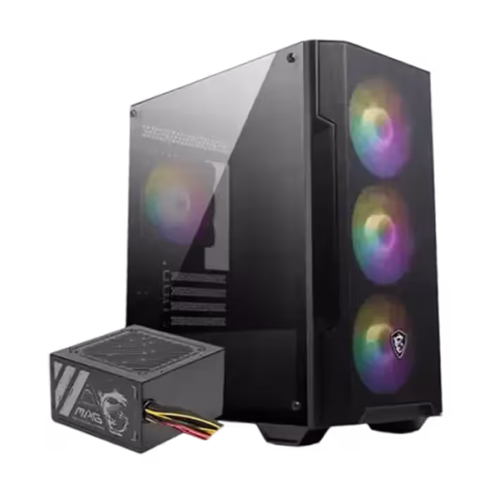 کیس و پاور ام اس آی مدل MAG FORGE M100A و منبع تغذیه 500 وات