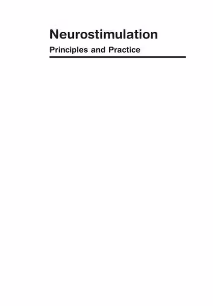 خرید و دانلود نسخه کامل کتاب Neurostimulation : principles and practice
