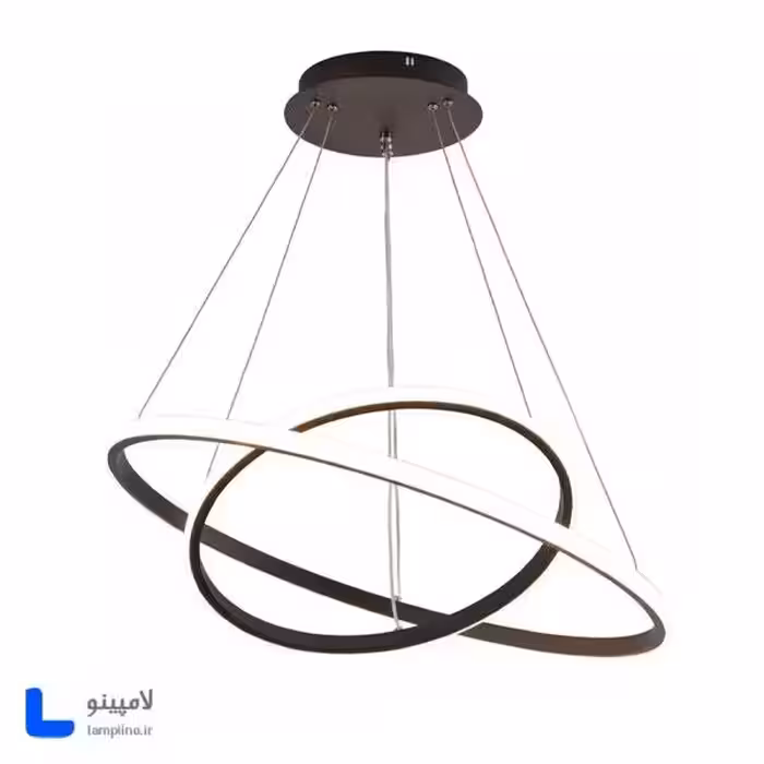 چراغ آویز مدرن دایره دو حلقه شاین لایت قطر 60-80 cm