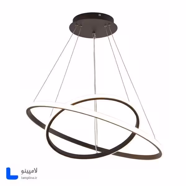 چراغ آویز مدرن دایره دو حلقه شاین لایت قطر 60-80 cm