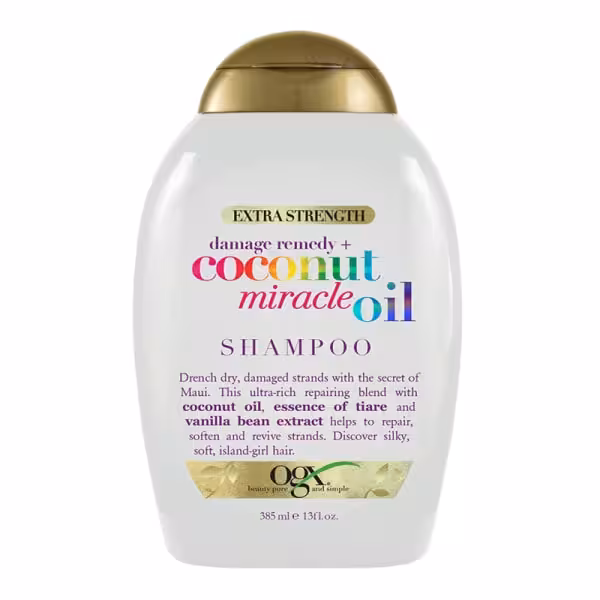 شامپو ترمیم کننده او جی ایکس مدل COCONUT MIRACLE OIL حجم 385 میل