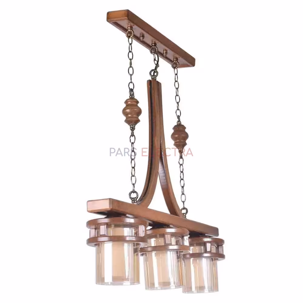 آویز چوبی ماکان 3 خطی