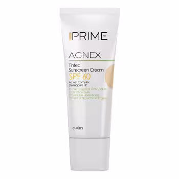 کرم ضد آفتاب رنگ برنزه پریم مدل Acnex Tinted SPF60 حجم 40 میلی لیتر