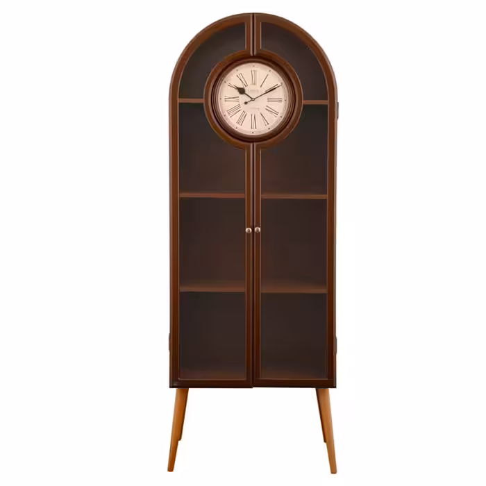 ویترین و کتابخانه چوبی مدل LO-HGDC-83-BR