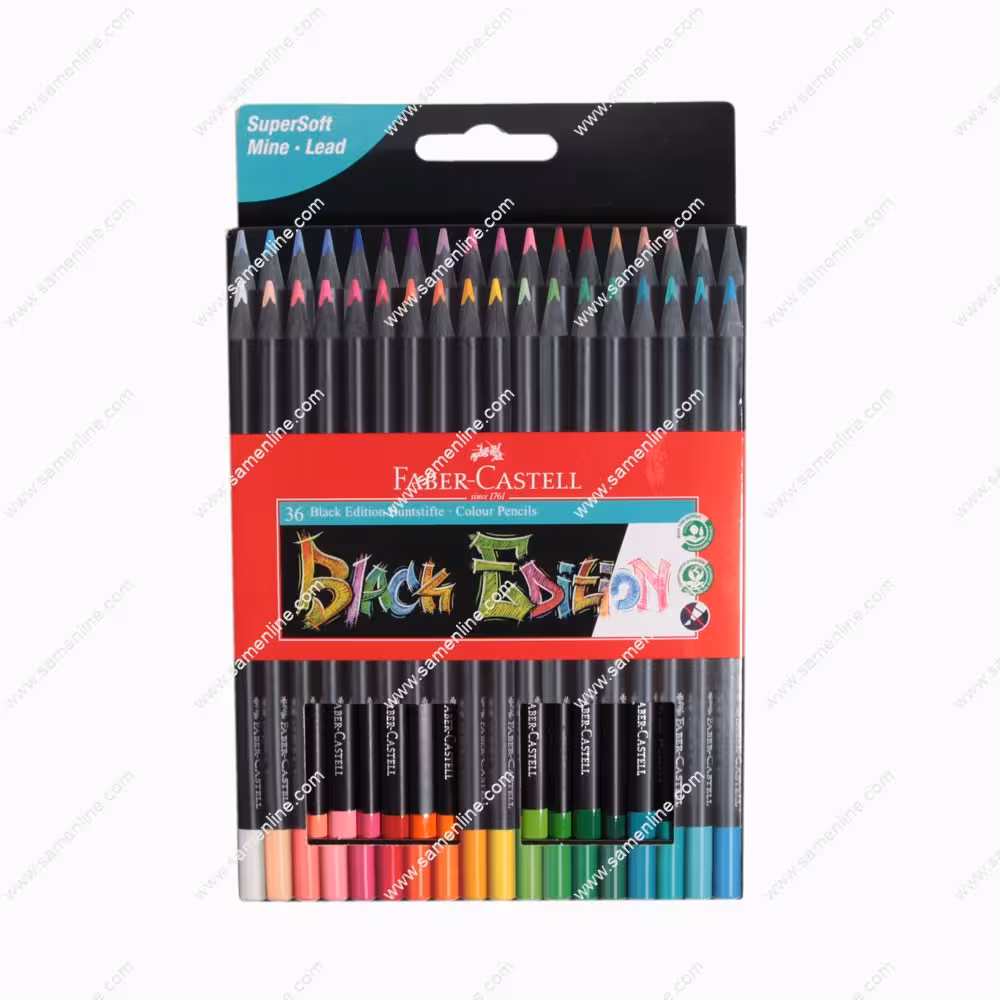 مداد رنگی 36 رنگ فابر کاستل مدل BLACK EDITION