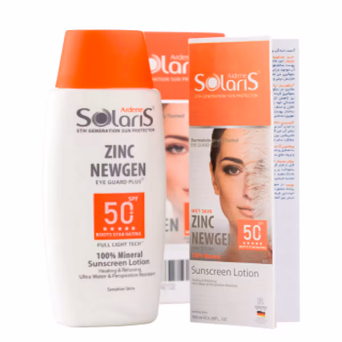 لوسیون ضد آفتاب فیزیکال SPF50 مدل زینک نیوژن مناسب پوست حساس حجم 100میلی لیتر آردن