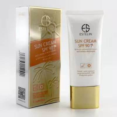 کرم ضد آفتاب بی رنگ استلین spf90 حجم 60 میل کد ES0022