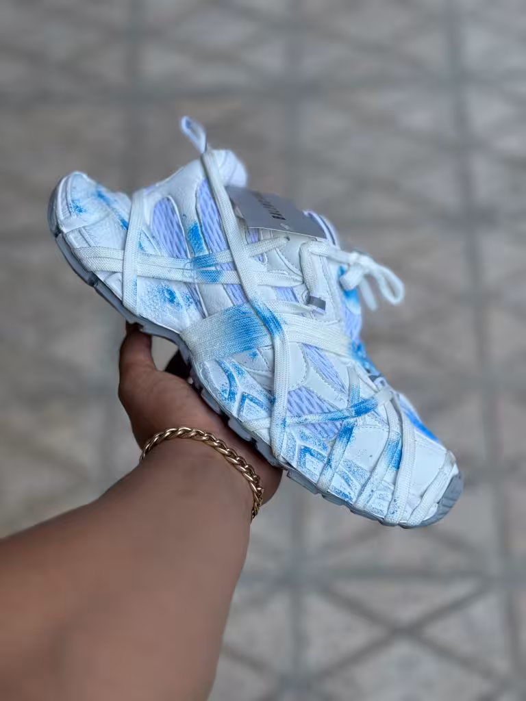 کتونی بالنسیاگا 3XL اسپایدر سفید آبی ( 1669 )