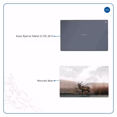 برچسب پوششی ماهوت مدل Horned Deer مناسب برای تبلت سونی Xperia Tablet Z LTE 2013
