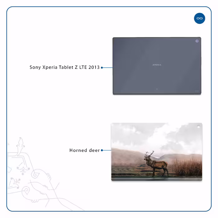 برچسب پوششی ماهوت مدل Horned Deer مناسب برای تبلت سونی Xperia Tablet Z LTE 2013