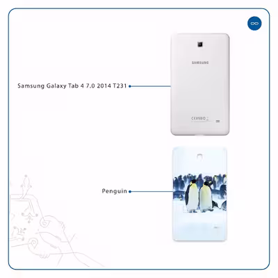 برچسب پوششی ماهوت مدل Penguin مناسب برای تبلت سامسونگ Galaxy Tab 4 7.0 2014 T231