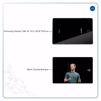 برچسب پوششی ماهوت مدل Mark Zuckerberg مناسب برای تبلت سامسونگ Galaxy Tab S4 10.5 2018 T835