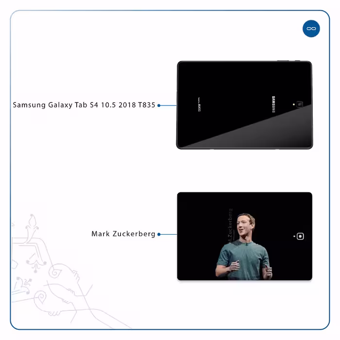 برچسب پوششی ماهوت مدل Mark Zuckerberg مناسب برای تبلت سامسونگ Galaxy Tab S4 10.5 2018 T835