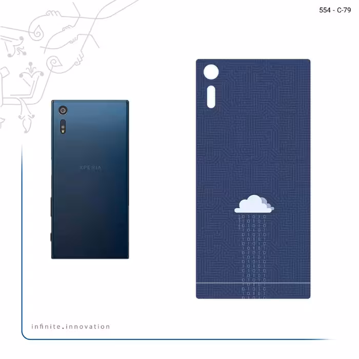 برچسب پوششی ماهوت مدل Minimal Data Cloud مناسب برای گوشی موبایل سونی Xperia XZ