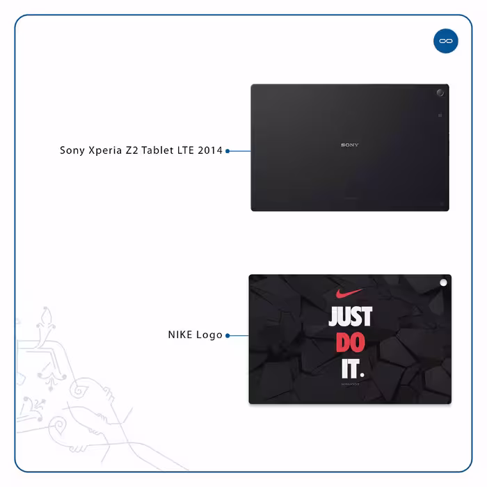 برچسب پوششی ماهوت مدل NIKE-Logo مناسب برای تبلت سونی Xperia Z2 Tablet LTE 2014