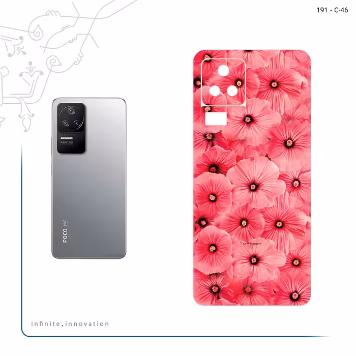 برچسب پوششی ماهوت مدل Pink_Flower مناسب برای گوشی موبایل شیائومی Poco F4 5G