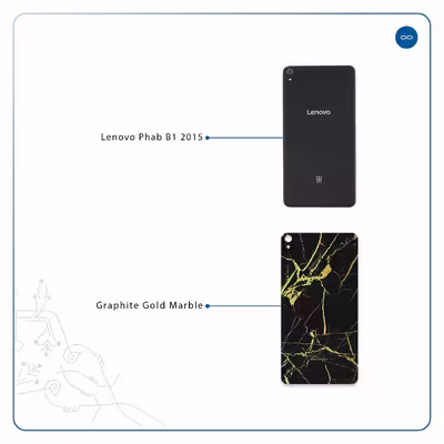 برچسب پوششی ماهوت مدل Graphite-Gold-Marble مناسب برای تبلت لنوو Phab B1 2015