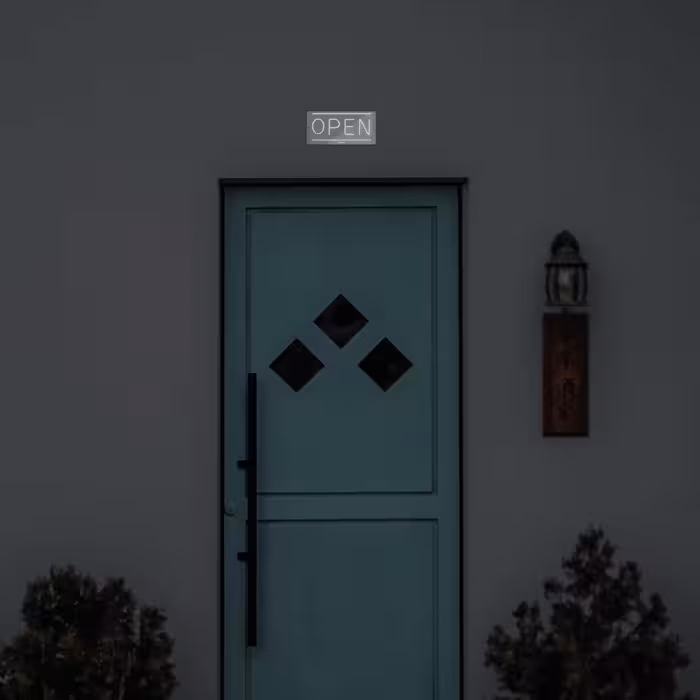 چراغ دیواری نئون دیزاین طرح Open_WHT