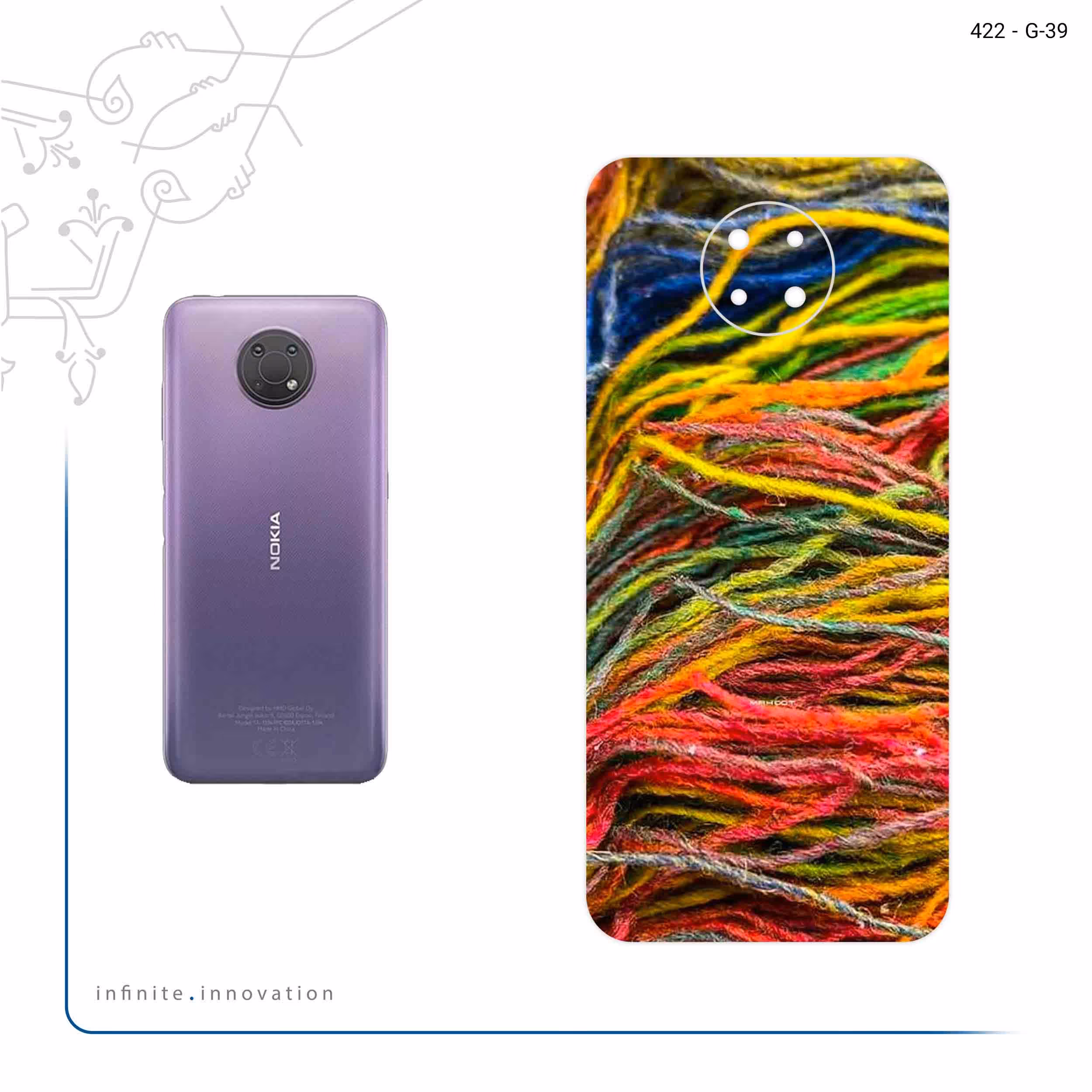 برچسب پوششی ماهوت مدل Fabric Texture 9 مناسب برای گوشی موبایل نوکیا G10