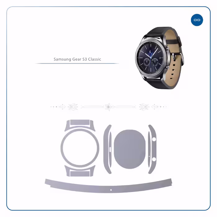 برچسب ماهوت طرح Matte-Silver مناسب برای ساعت هوشمند سامسونگ Galaxy Gear S3 Classic