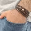 دستبند نقره لیردا مدل حرف V کد DCR 0020