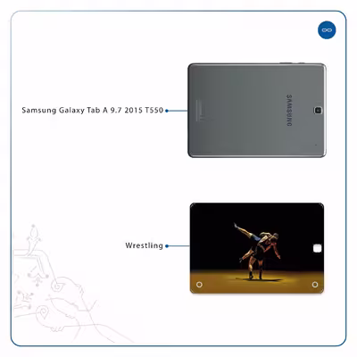 برچسب پوششی ماهوت مدل Wrestling مناسب برای تبلت سامسونگ Galaxy Tab A 9.7 2015 T550