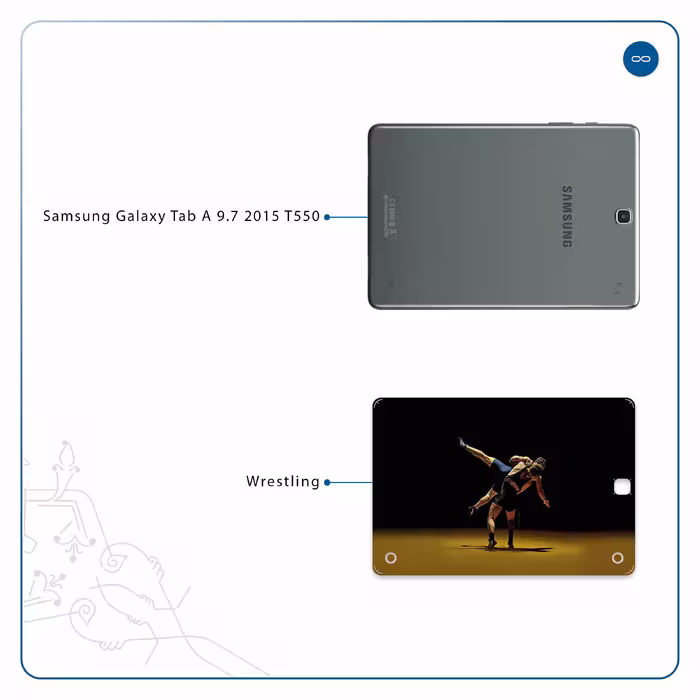 برچسب پوششی ماهوت مدل Wrestling مناسب برای تبلت سامسونگ Galaxy Tab A 9.7 2015 T550