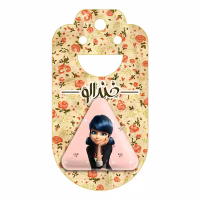 پیکسل خندالو طرح دختر کفشدوزکی مدل مثلثی کد 2883