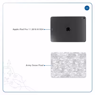 برچسب پوششی ماهوت مدل Army-Winter-Pixel مناسب برای تبلت اپل iPad Pro 11 2018 A1934