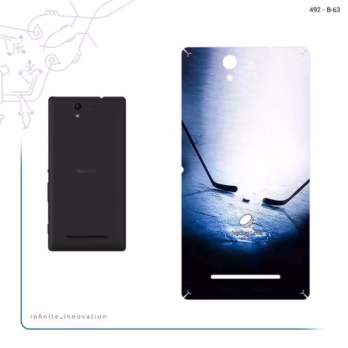 برچسب پوششی ماهوت مدل Ice hockey مناسب برای گوشی موبایل سونی Xperia C3 Dual