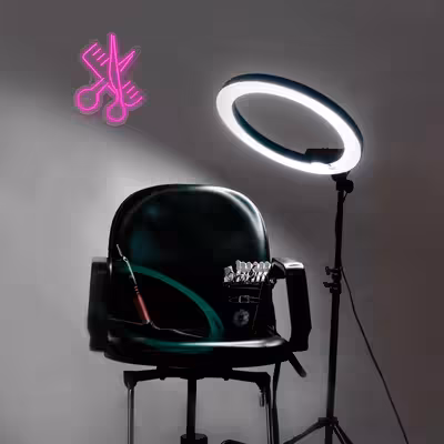 چراغ دیواری نئون دیزاین طرح Barber_PN