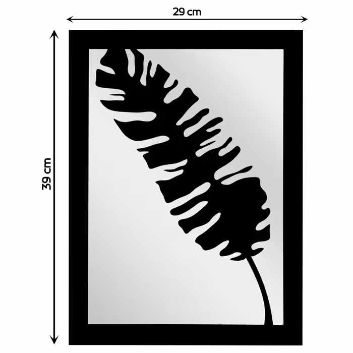 تابلو آینه الف طرح برگ کد M-123 مجموعه 3 عددی 