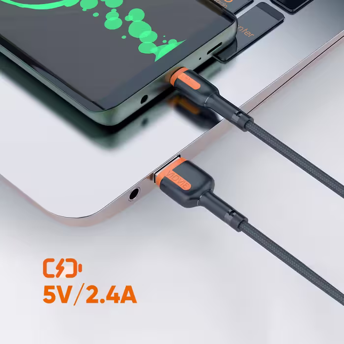 کابل شارژر USB به USB -C ویدوی مدل CB499 طول 1.2 متر