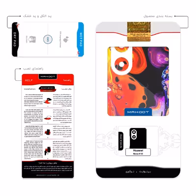 برچسب پوششی ماهوت مدل Abstract Oil Art مناسب برای گوشی موبایل هوآوی Nova 9 SE