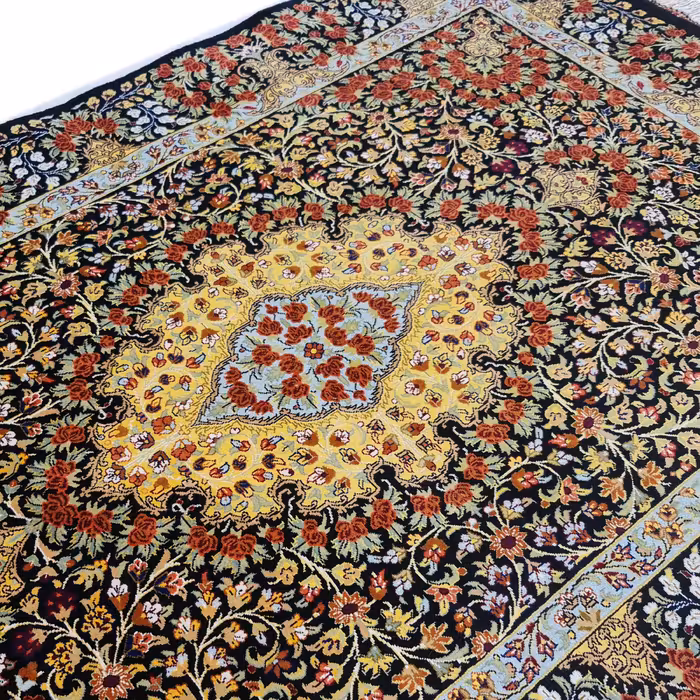 فرش دستبافت یک متری قم حاجی رحیمی کد 842