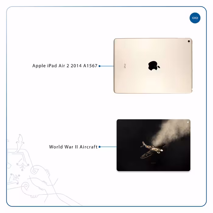 برچسب پوششی ماهوت مدل World War II Aircraft مناسب برای تبلت اپل iPad Air 2 2014 A1567