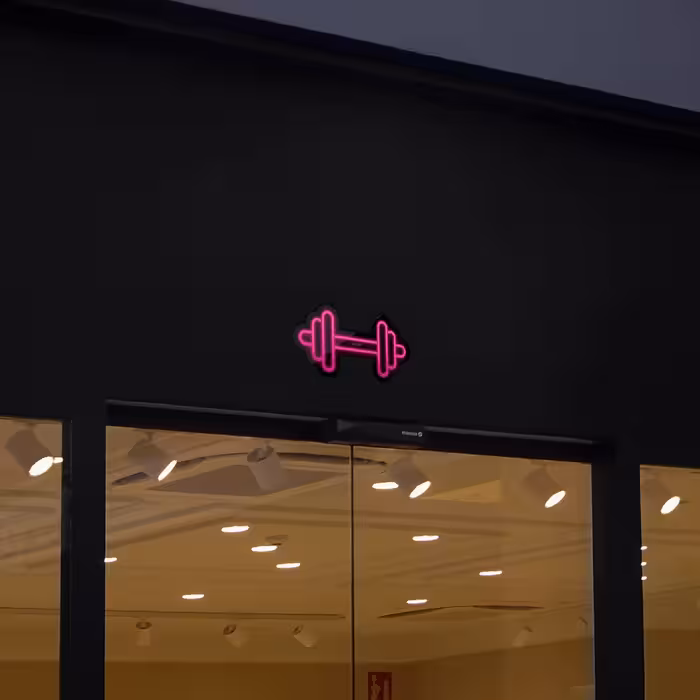 چراغ دیواری نئون دیزاین طرح Dumbbell-BL_PN